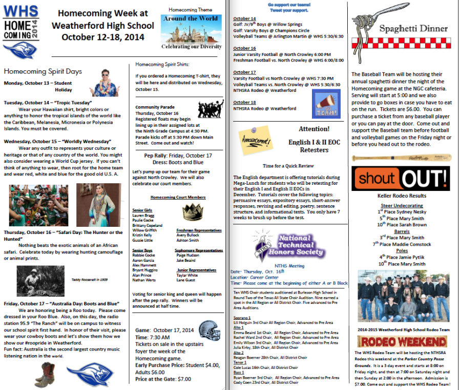 Check out the Roo Newsletter Week 10/14