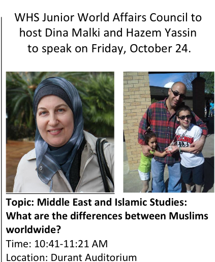 JWAC Speaker on Middle East, Oct.24